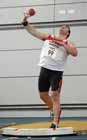 Craig Sturrock (Gateshead) wins the senior mens shot.